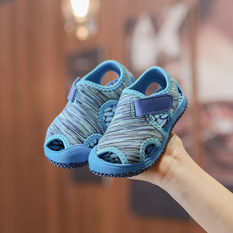 Летние сандалии для маленьких девочек и мальчиков детские пляжные с мягкой