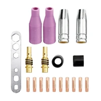 19pcs 15ak for binzel torch ceramic nozzles contact tips holders mig welder consumable accessory mb15 mig welding torch