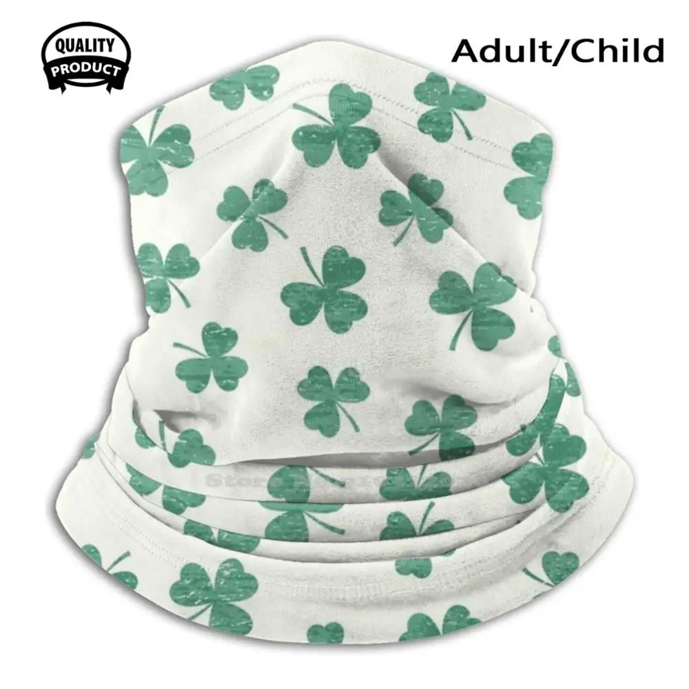 

Dancing Shamrocks Dust-Proof Outdoor Warmer Mouth Mask Irish Pattern Shamrock Clover Green Leaf St Saint Paddy Patricks Day