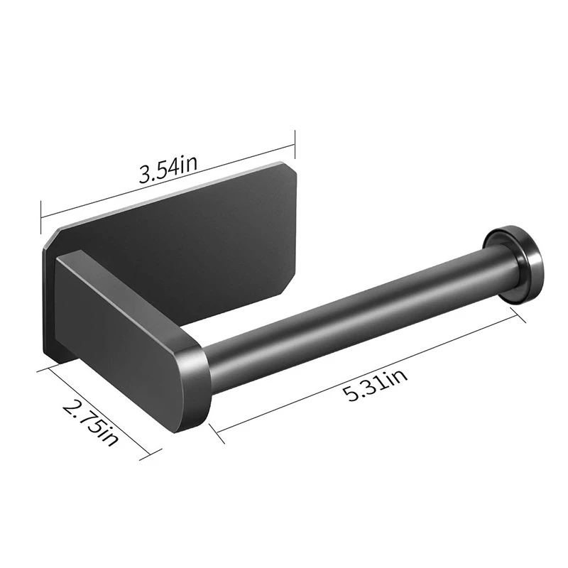 

Toilet Paper Holder Self Adhesive Kitchen Washroom Adhesive Toilet Roll Holder No Drilling for Bathroom Stick on Wall Stainless