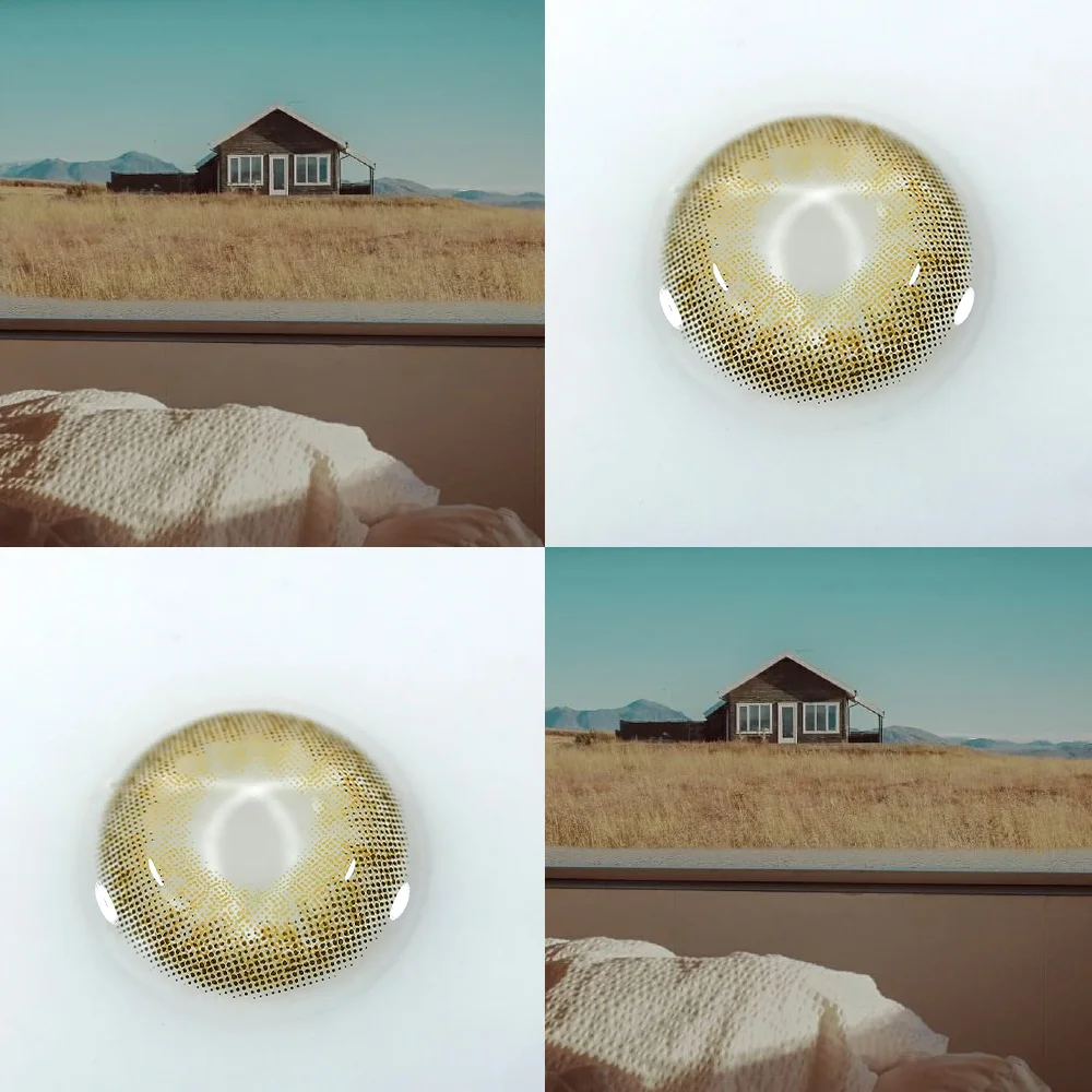 

OVOLOOK-2pcs/pair Lenses Colored Lenses for Eyes Colorful Contact Lenses 3 Tone Eye Contacts Eye Color Lens Colored Contacts