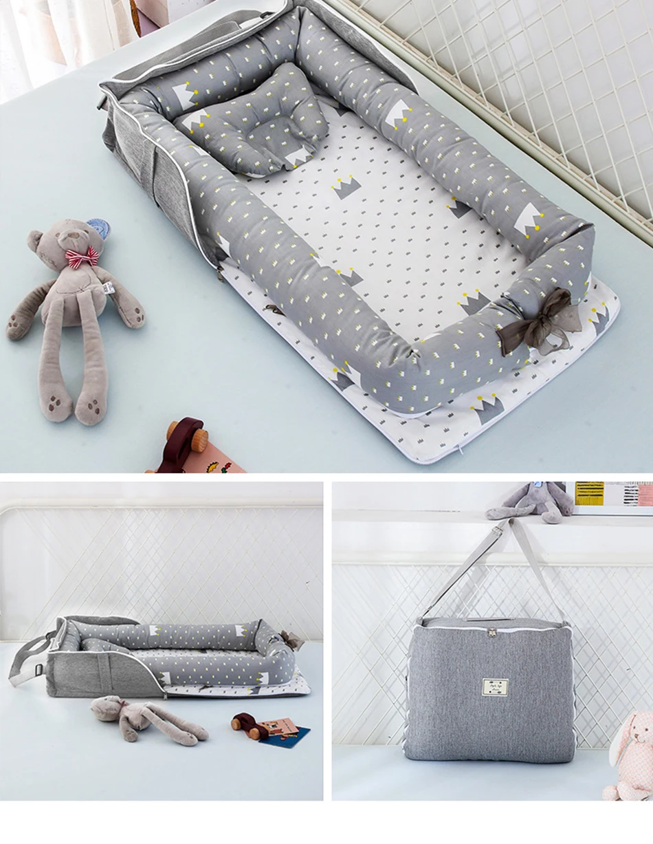 Складная кроватка для новорожденных портативная детская кровать дорожная