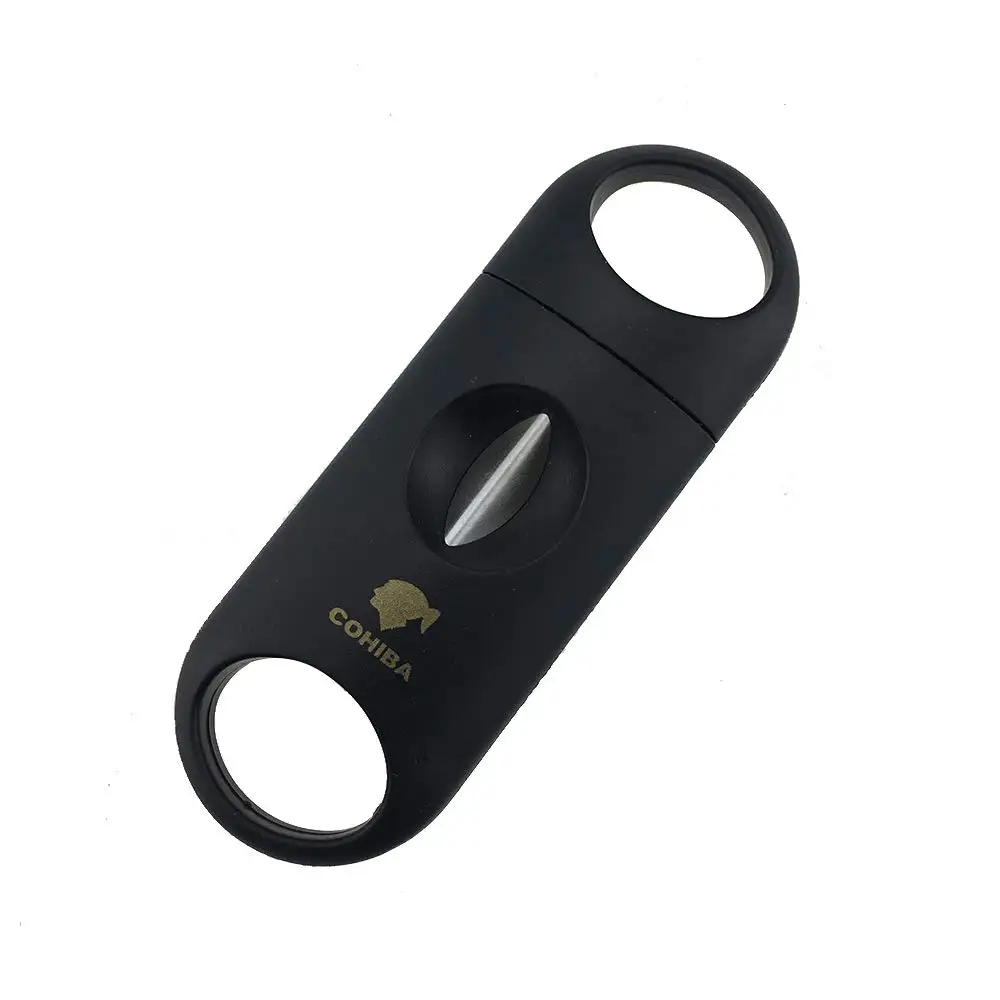 Новинка 1 шт. Cohiba Cigar V-Cut Cigar Cutter из нержавеющей стали черная машинка для стрижки сигар аксессуары для сигар