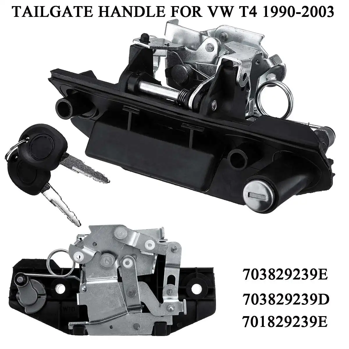 Ручка задней двери с замком 2 ключа 703829239E 703829239D 701829239E для VW T4 1990 2003|Внешние дверные