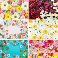 vinyl custom photography backdrops flower and wooden planks theme photography background 200309ry 01