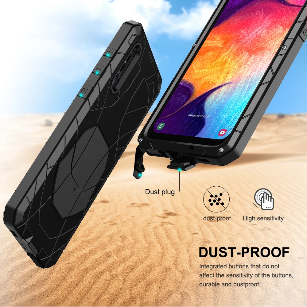Для samsung Galaxy A30s A51 чехол для телефона жесткий алюминиевый металлический Закаленное стекло Защитная крышка для экрана сверхмощная защита A71 крышка