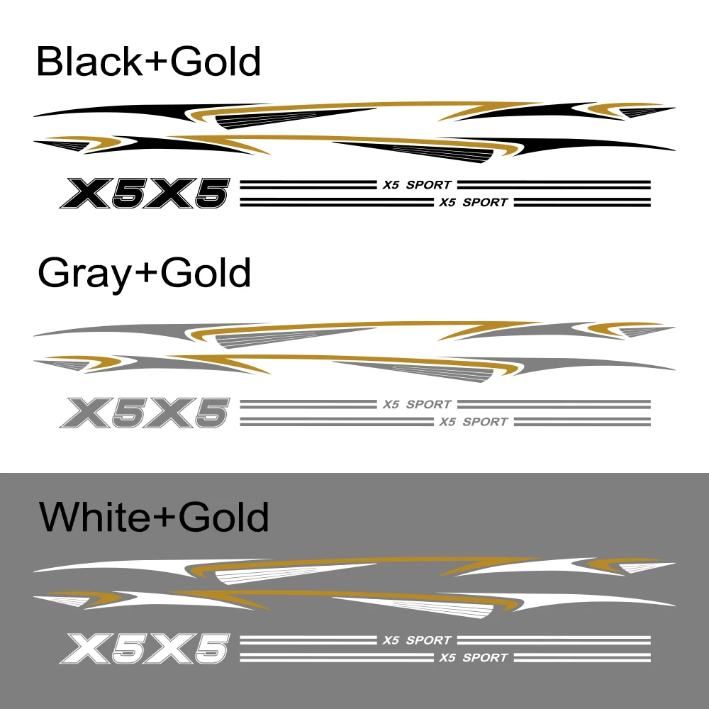 Длинные боковые Стикеры для двери автомобиля 2 шт. стильная виниловая пленка