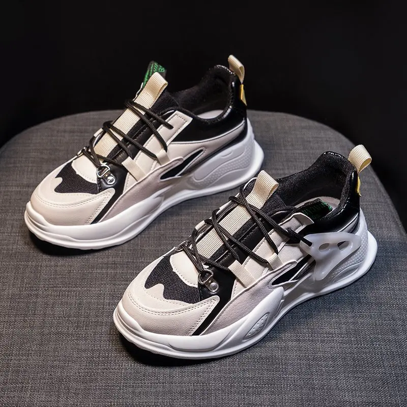 

Summer Flat-heeled Round-toed Old Shoes Korean Casual White Shoes Shallow Mouth Thick-soled Anti-slip Shoes 2021 New