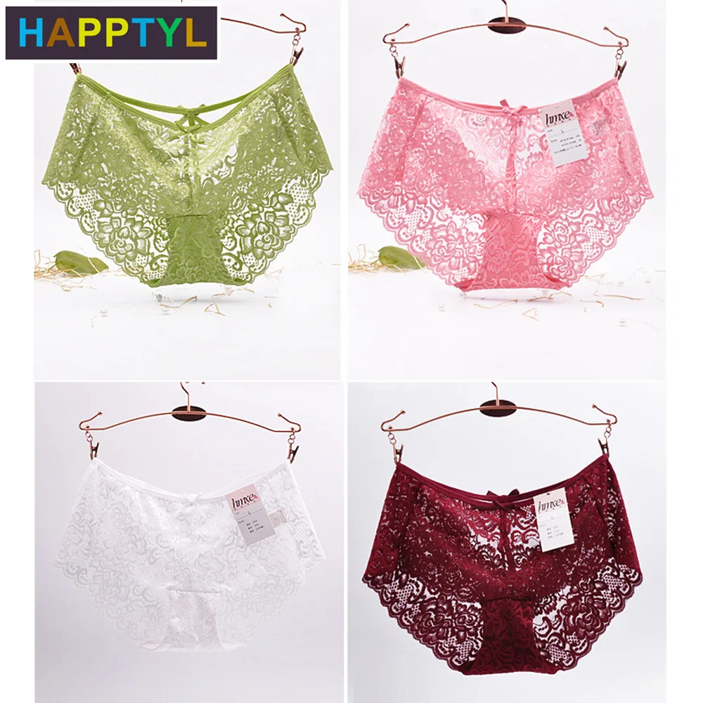 HAPPTYL 1 шт. хлопковые женские стринги нижнее белье с кружевной отделкой мягкие