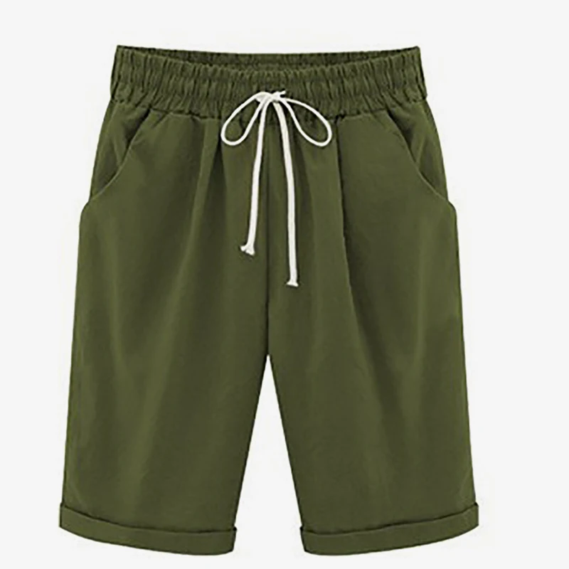 Брюки-шаровары женские однотонные с завышенной талией Капри повседневные