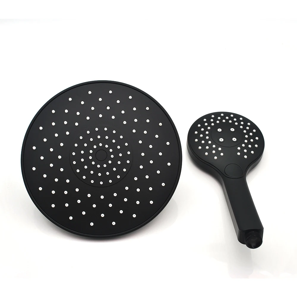 

Black Baked Paint Top Shower Head ABS Plastic Water Saving Handheld Shower Head Ceiling Head Shower For Bathroom Shower Faucet