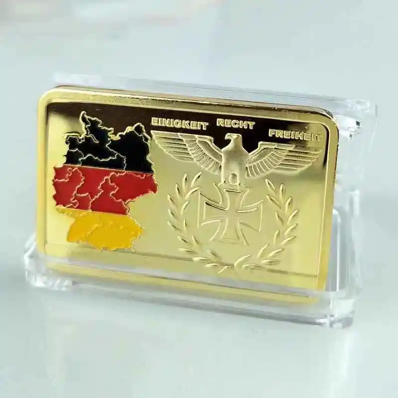 Немецкая карта Золотой слиток немецкий райхсбанк 1 унция Орел крест балка/монеты