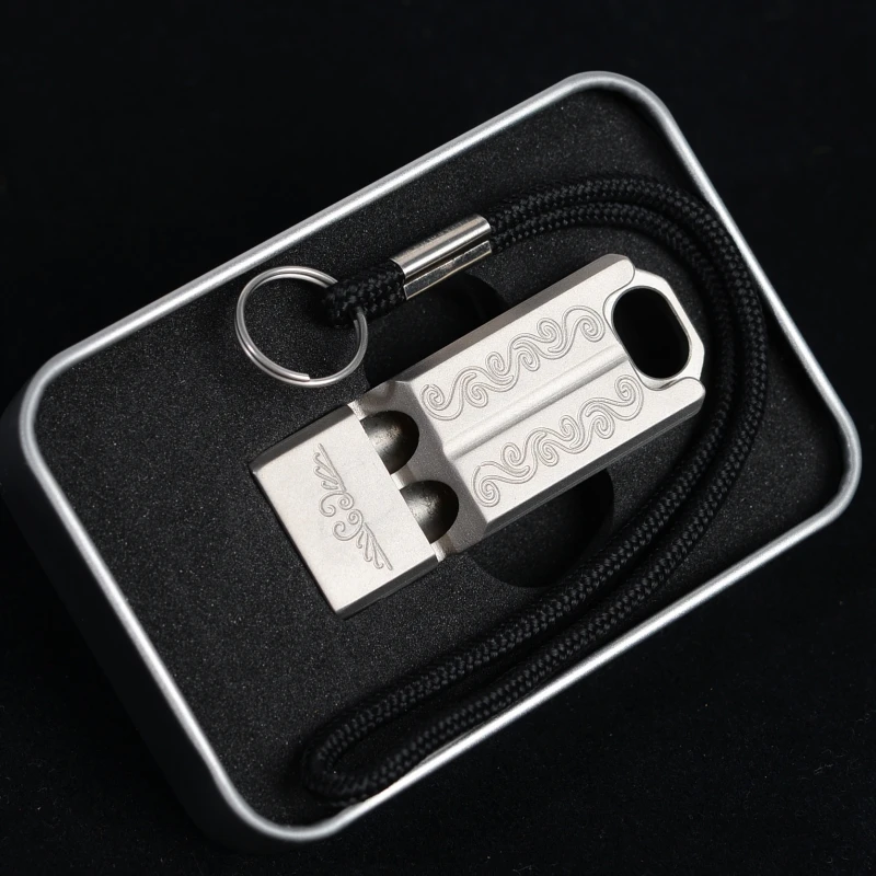 

Poratble Double Pipe Safety Loud Whistle Outdoor Emergency 120 DB High Decibel Keychain Survival Tools