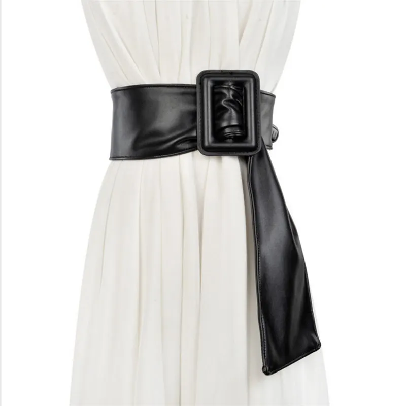 

2018 Fashion women belt high quality PU leather wide belts for women adjustable ceinture femme comfortable belt AD0383