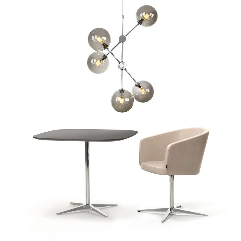 Современный розовый позолоченный железный стержень со стеклянным шаром