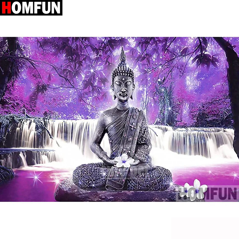 Алмазная 5d картина HOMFUN религиозный Будда для рукоделия вышивка крестиком