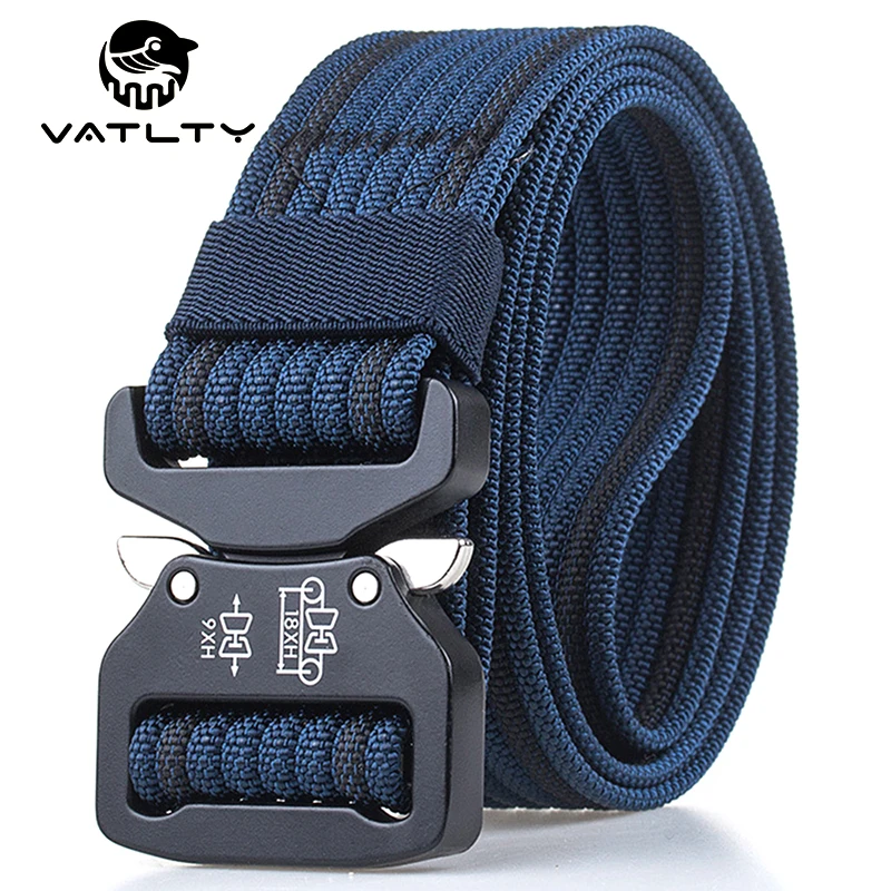 Retro Police Tactical Belt Strong 1200D Real Nylon Military Army Belt Rust-Proof Metal Quick Release Buckle Qutdoor Work Belt