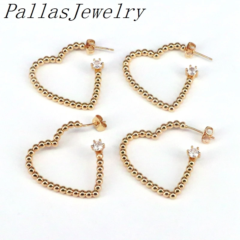 

5Pairs,Gold Color Heart Stud Earrings Fashion Earrings Bohemian Style Cool Heart Shape Hollow Out Earrings Ear Stud Female