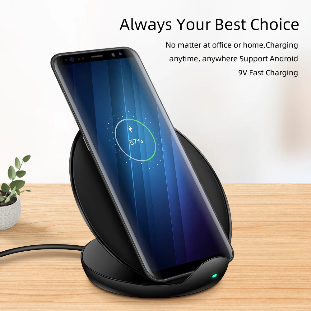 10 Вт Беспроводная подставка для быстрого зарядного устройства iPhone 11 X XR XS Samsung S9 S10