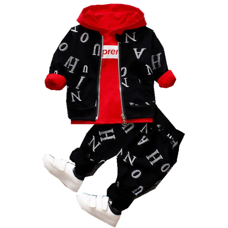 

Newborn Boys Sets Spring Clothes Fashion Cotton Coats +Tops+Pants Traacksuits For Boys Drink child Casual Clothing Sets Autumn