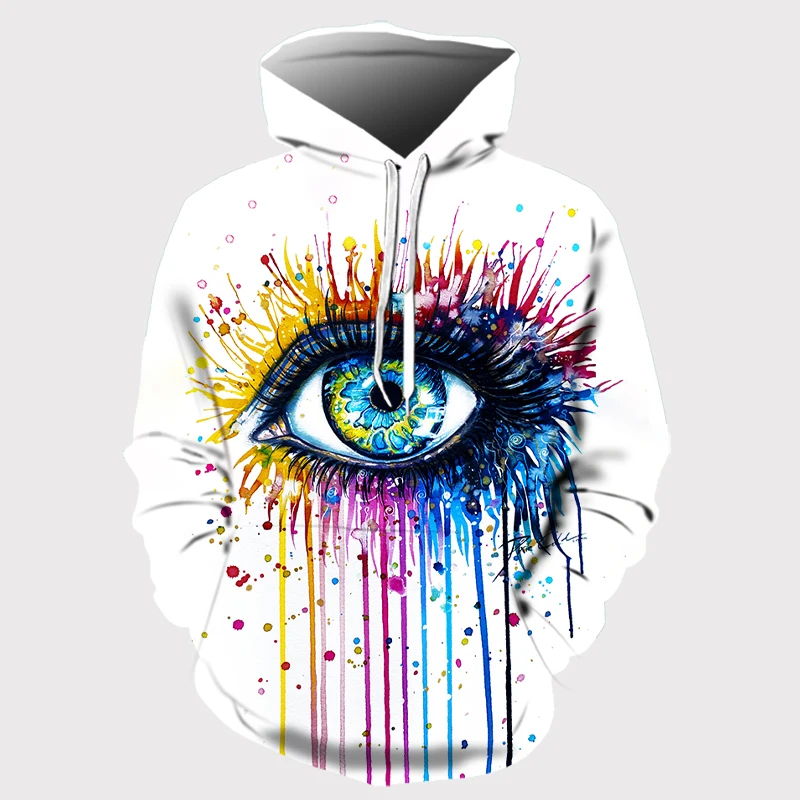 

2019 New Rainbow eye By Pixie cold art Autumn Sweatshirts Men Hoodies 3d Printing Pullover Funny Tracksuits Streetwear Hoody 6xl