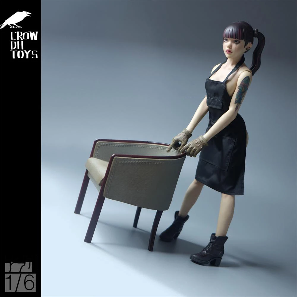 Игрушка Ворона и DH для фанатов Модный черный фартук аксессуар тела 1/6 12 дюймов -