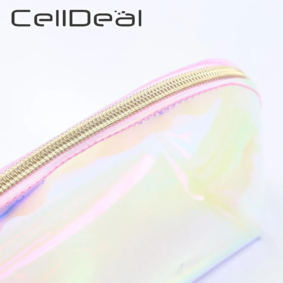 Женская косметичка с лазером водонепроницаемый чехол для макияжа из ПВХ