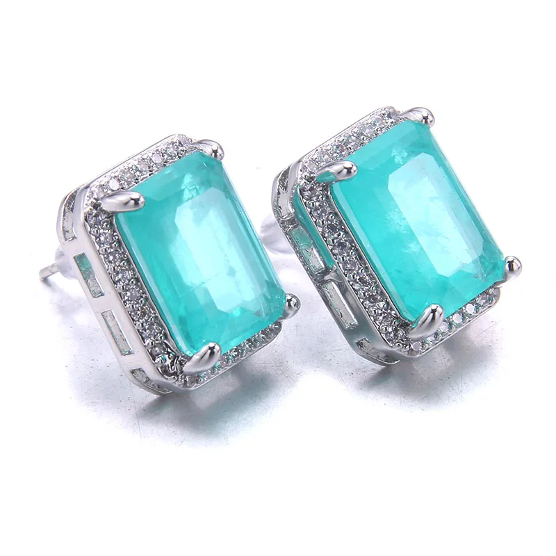 

Extremely Luxurious 12mm Super Zircon Crystal Inlaid Handmade Hypoallergenic Stud Earrings Women's Earrings Glamour Jewelry