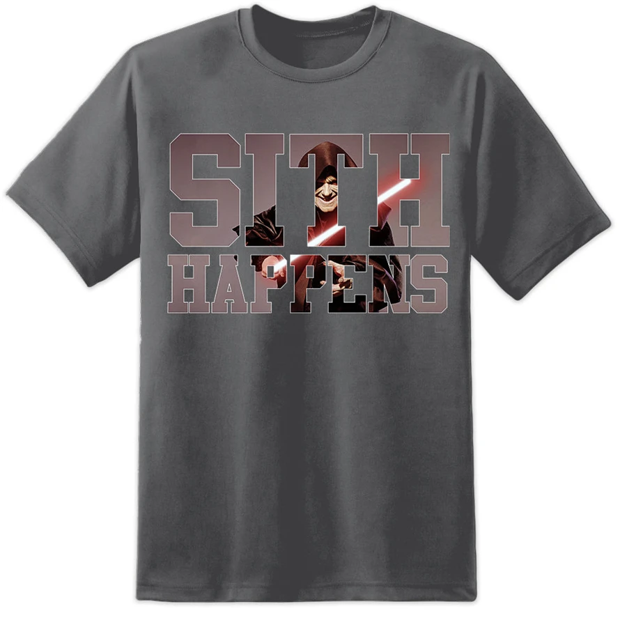 Star Wars Sith Happens Emperor Palpatine Dart Vader Last Jedi Episode 8 T Shirt Free Shipping Light Tee | Мужская одежда