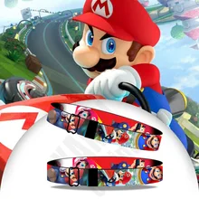 Super Mario Bros Louis Brothers Anime Wristband Game Peripheral Original Ribbon Bracelet childrens Birthday Gift Kids Toys