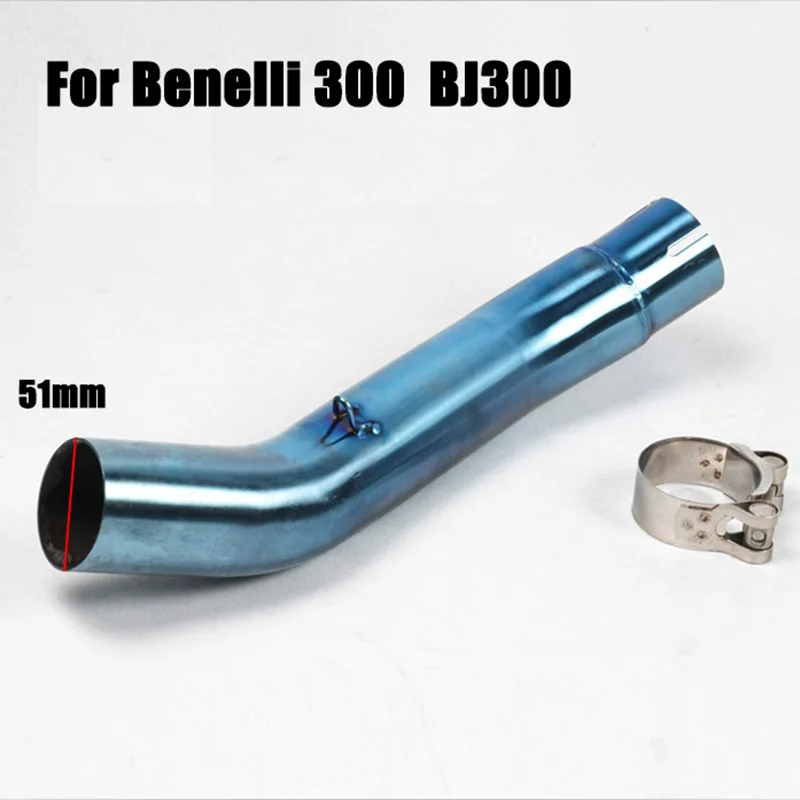 Мотоцикл выхлопной трубы для Бенелли 300 600 BJ300 BN600 глушитель Mid ссылку 51 мм мотоцикл