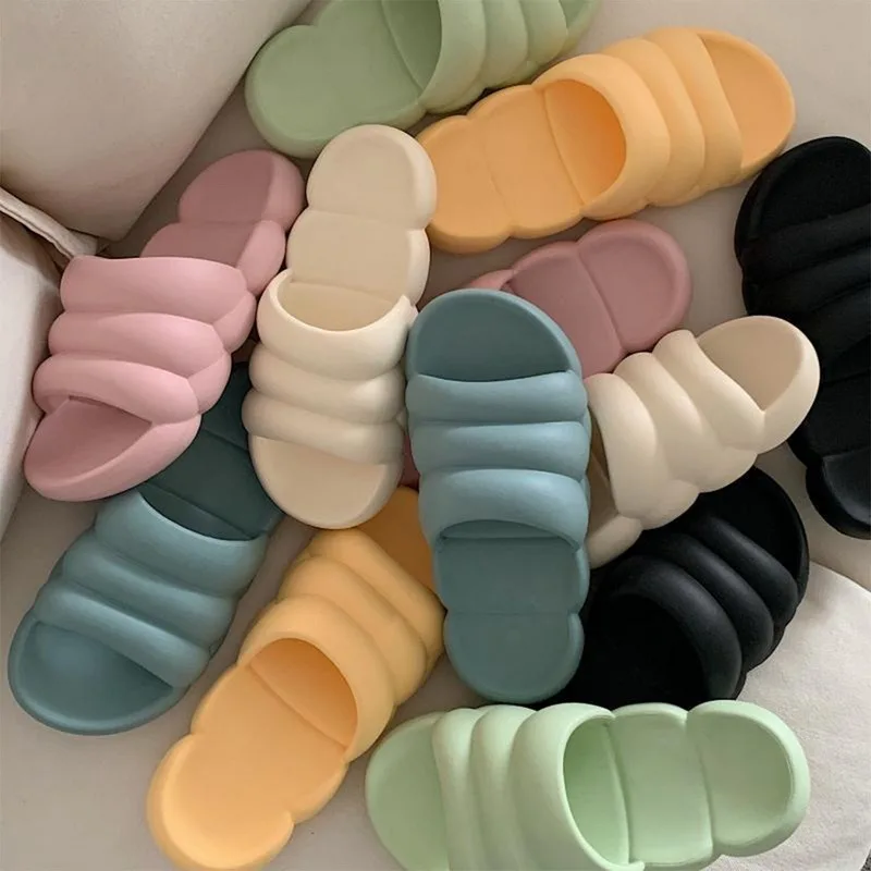 

Slippers Women Men Summer Fashion Home Bathroom Sandals Thick Bottom Couple Slides Non-Slip Floor Indoor Shoes Unisex Size