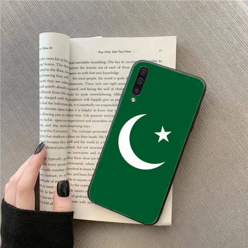 

Pakistan Flag Banner Moon pattern Phone Case For Samsung galaxy A S note 10 7 8 9 20 30 31 40 50 51 70 71 21 s ultra plus