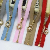 25pcs meetee 3 metal zipper 40506070cm open end gold teeth zip for sewing bags purse down jacket skirt clothing accessory