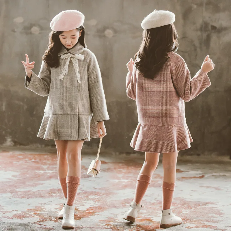 Коллекция 2019 года осенне зимняя одежда для девочек ветровка верхняя пальто
