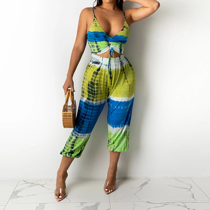 

Summer Women Fashion Casual Lace Up Strap V Neck Sexy One Piece Jumpsuit One Piece Outfit Romper Women