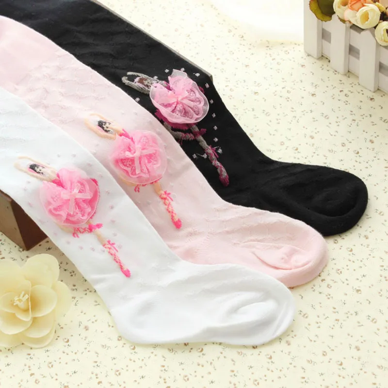 Medias de algod&oacute;n para ni&ntilde;as bailarinas de Ballet medias con estampado de princesa lindas pantimedias para ni&ntilde;os beb&eacute; ni&ntilde;a tejida medias para ni&ntilde;os peque&ntilde;os calcetines bebe ni&ntilde;a leotardos bebe recien nacido-5