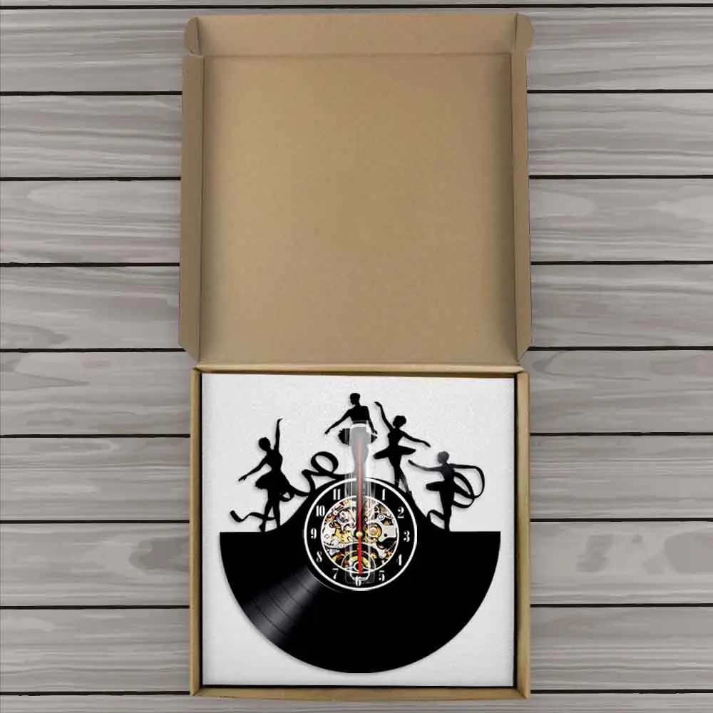 

Spin Dancing Art Vinyl Record Wall Clock 3D Wall Clock Watches Wall Art Decor Time Clock Dancer Decor Unique Gift Idea