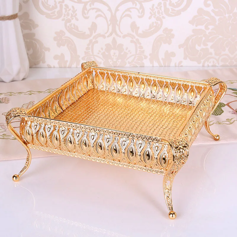 

1Pc Kitchen Stainless Steel Storage Tray Space Saving Organizer Jewelry Display Plate Round Shape Multifunctional Bathroom Gold