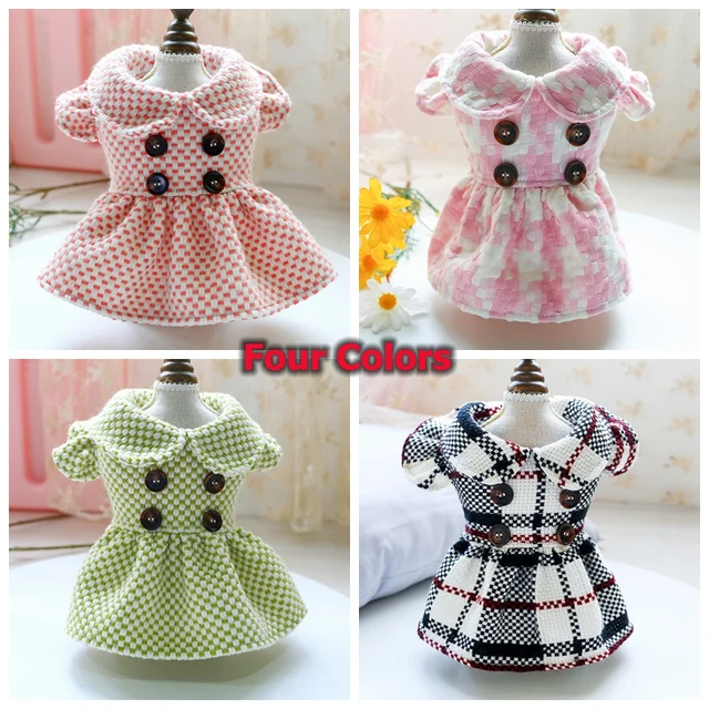 Luxury Lady Sweet Cat Dog Dress Autumn Winter Pet Party Wedding XS XL Girl Yorkies Chihuahua Puppy disfraz perro Skirt Supplies 2