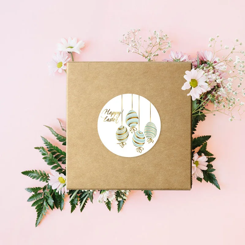 24/48 шт. Пасхальная наклейка герметизирующая самоклеящаяся клейкая лента