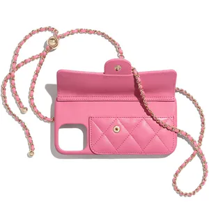 luxury iphone case with strap lanyard for iphone 12 case coque girls fashion phone cover for iphone x xs xr 7 8 plus funda shell free global shipping