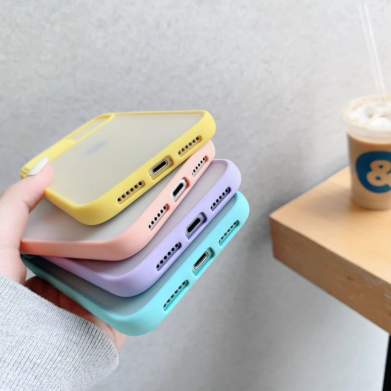 

Camera Lens Protection Case For iPhone 11 7 8 6 6s Plus X XR XS 11 12 Pro Max SE 2020 Color Candy Silicone Soft Cover Phone Case
