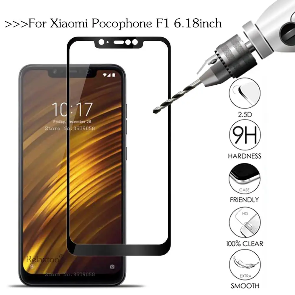 

FocoPhone F1 Global Verison Защитное стекло для экрана из закаленного стекла для Xiaomi Pocophone poco f1 f 1 6,18 "Защитная стеклянная пленка 9H