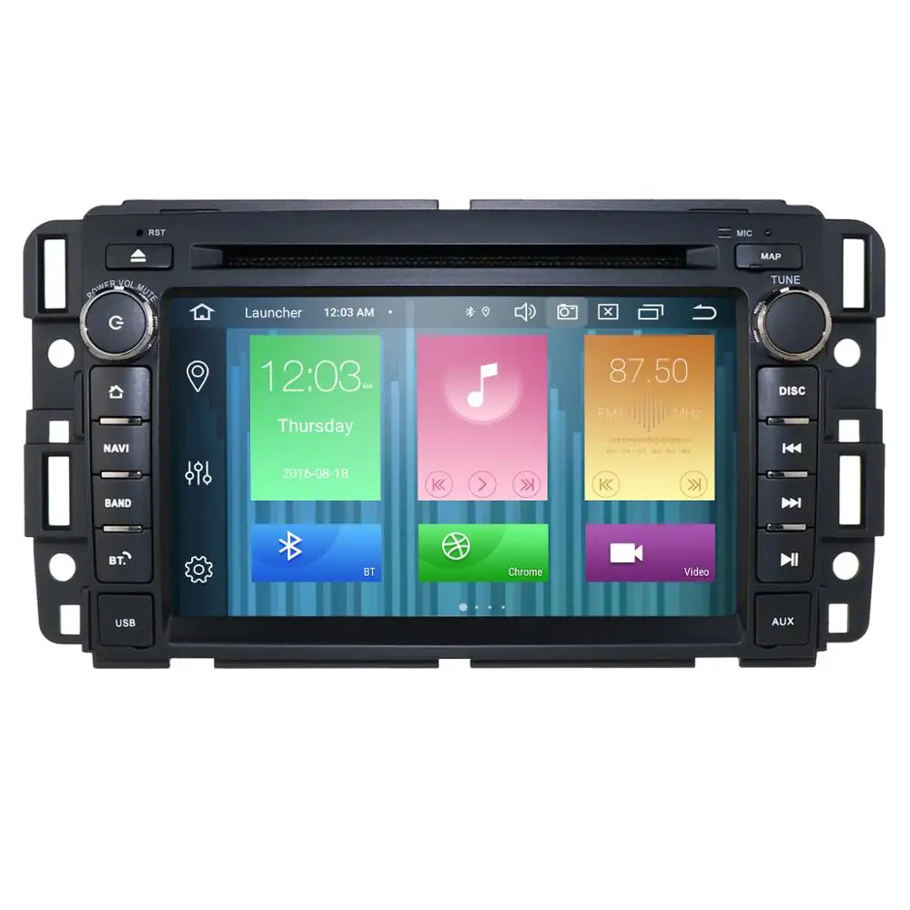 head unit Android 9,0 автомобильный dvd-плеер радио для GMC Chevrolet Chevy Yukon Tahoe Sierra Acadia Suburban DSP ips PX5 4G ram 64G rom USB wifi - Цвет: head unit