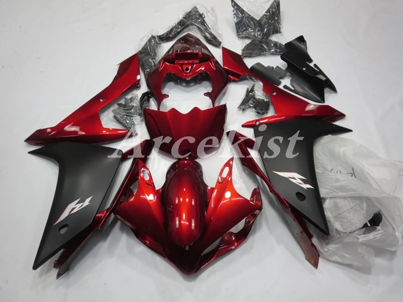 

Новый комплект обтекателей из ABS под давлением для YAMAHA YZF-R1 R1 2007 2008 07 08, комплект обтекателей красного и черного цвета