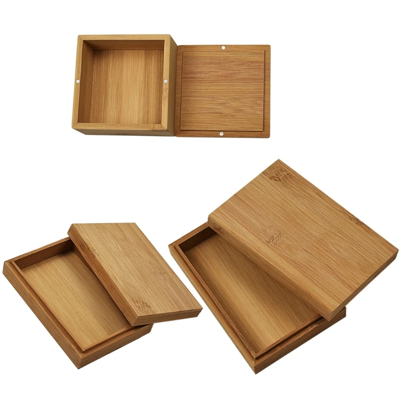 

New Bamboo Cards Storage Box Desktop Poker Playing Card Box Container Case Tarot Box