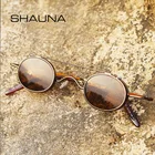 Женские и мужские очки для солнца SHAUNA, маленькие овальные солнцезащитные очки со съемным зажимом, двойное использование, с голубыми зеркальнымипрозрачными линзами, UV400