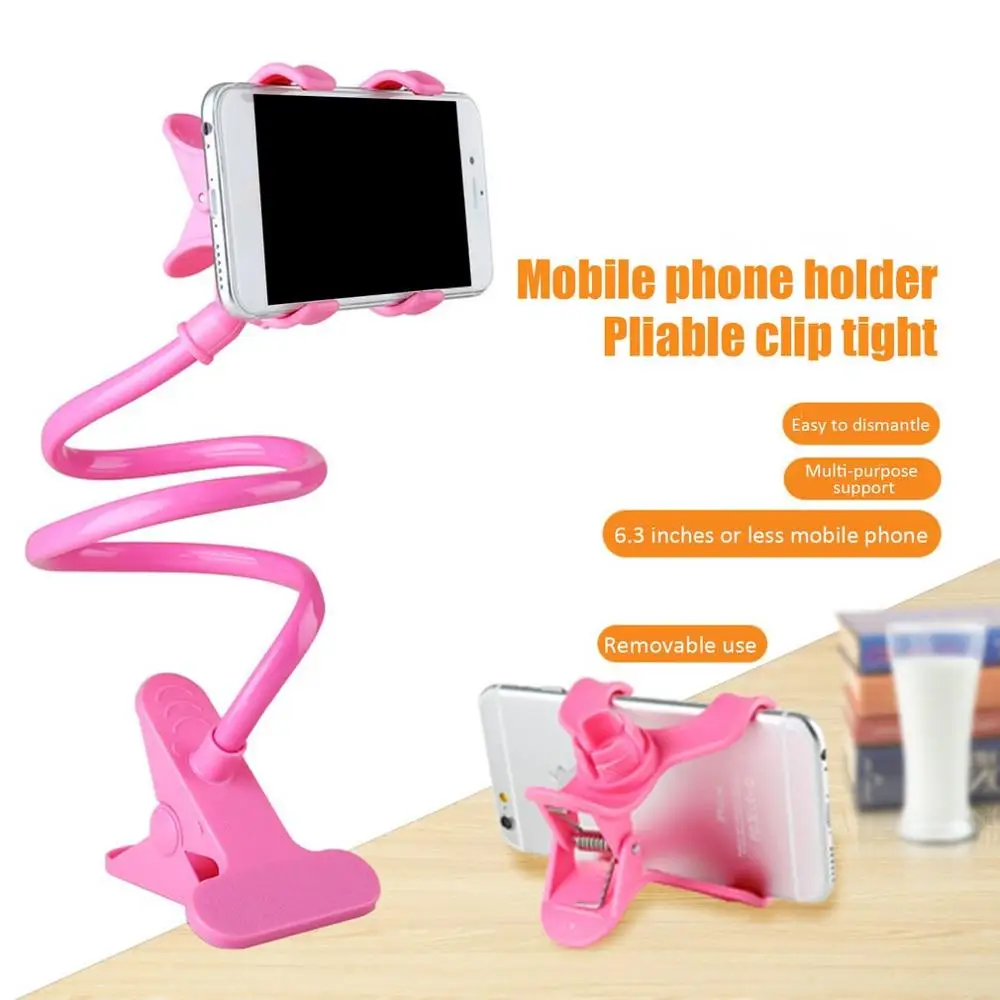 universal lazy mobile phone holder flexible arm clip desktop cell phone bracket desk phone clip holder free global shipping