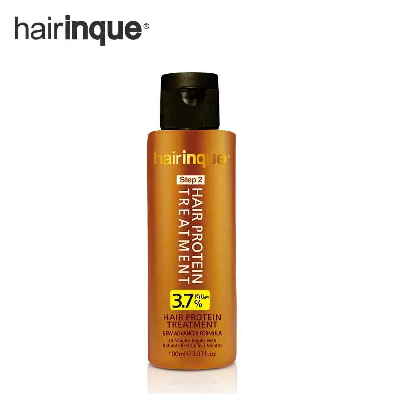 1 шт. HAIRINQUE 3.7% с покрытыем цвета чистого 24 каратного золота терапии Кератиновый